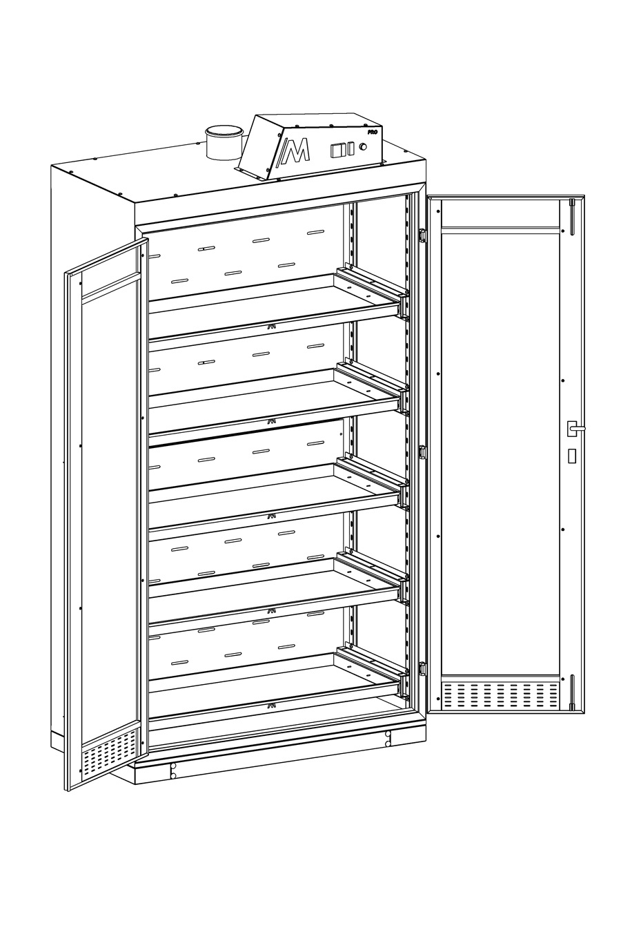 CC120.GD2 120 cm Chemical Cabinet (Glass Door)