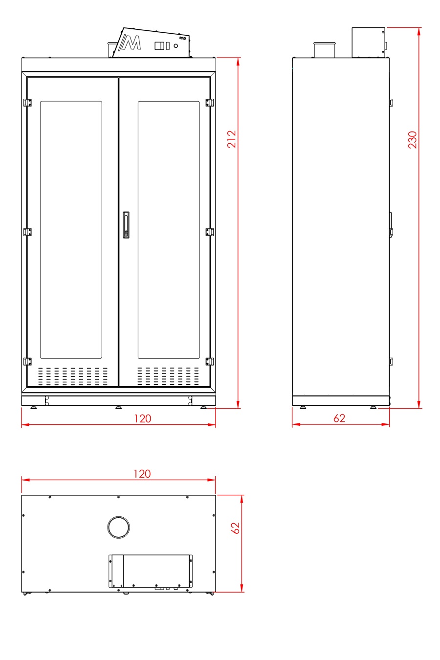 CC120.GD5 120 cm Chemical Cabinet (Glass Door)