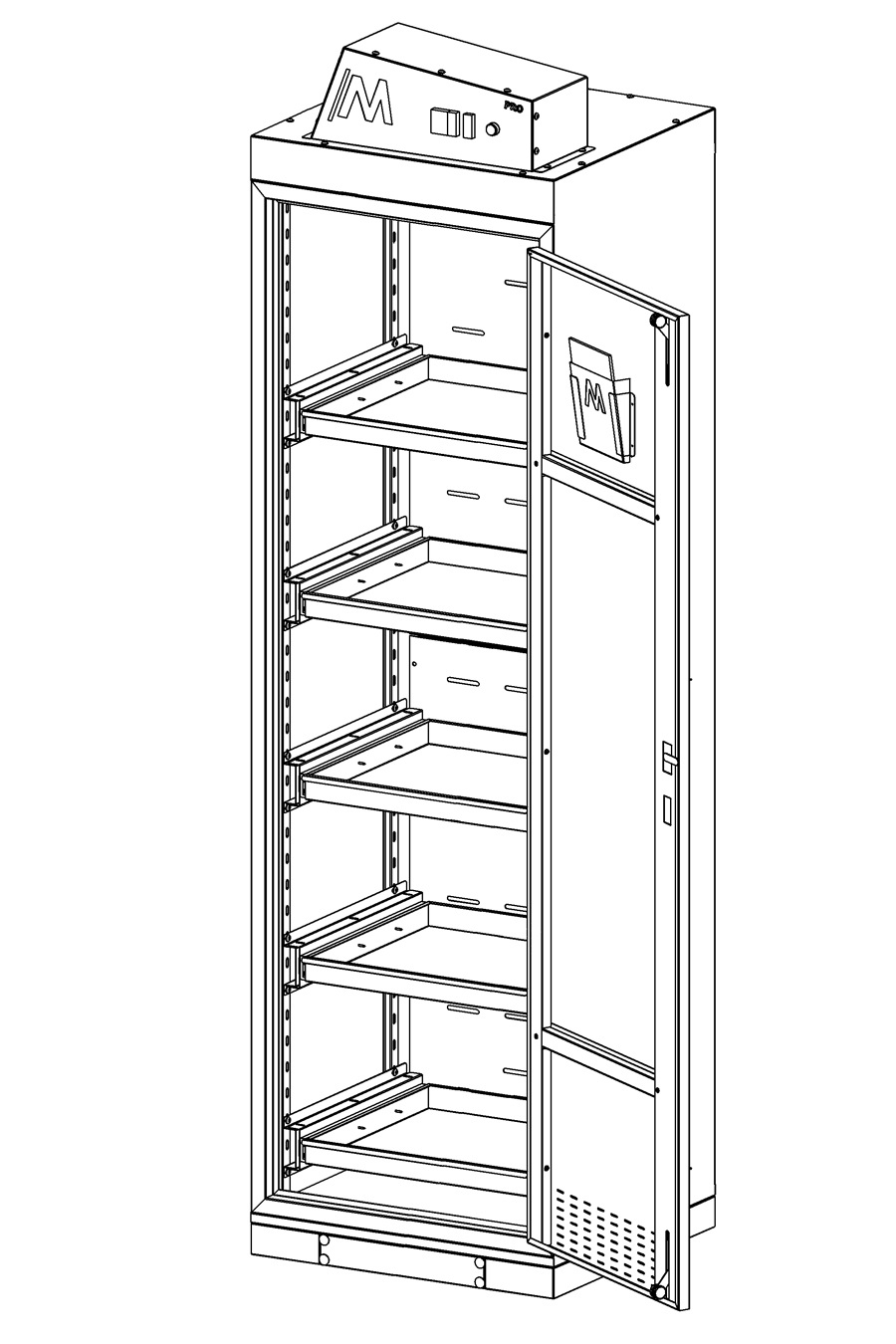 CC60.SMD1 60 cm Chemical Cabinet (Sheet Metal Door)