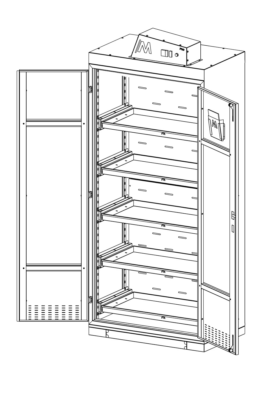 CC90.SMD2 90 cm Chemical Cabinet (Sheet Metal Door)