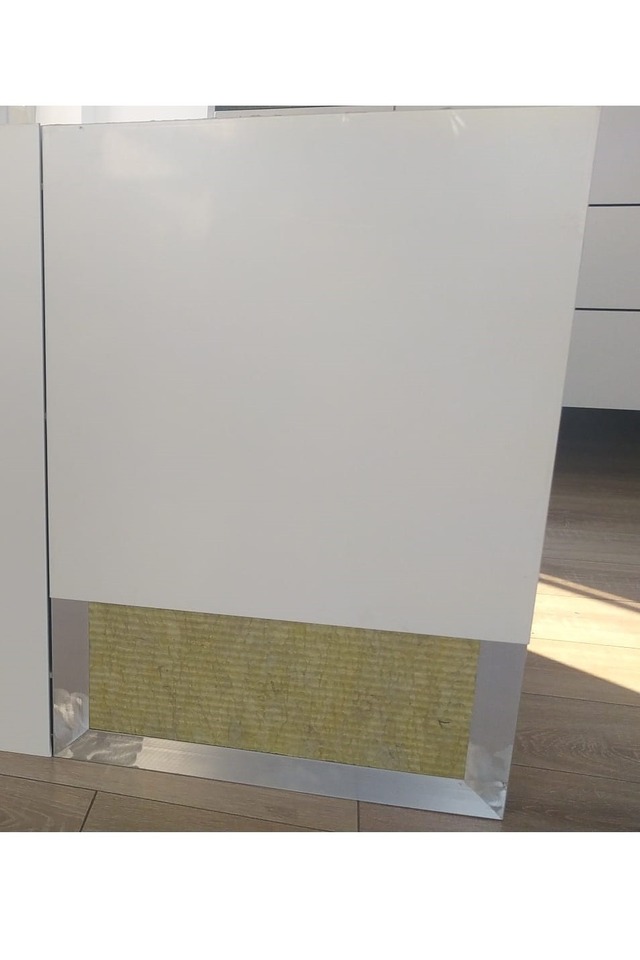 The purpose of the 50mm thick Wall Partition Manual Panel with U Frame is to provide a robust and sophisticated solution for space division in various settings. With its Italian design, the panel adds an element of style while the steel construction and Rock Wool insulation ensure durability, stability, and effective sound and temperature insulation. The galvanized steel coating, enhanced with a polyester finish, offers additional protection and contributes to the panel’s longevity and resistance to wear and tear. This product is meticulously designed to comply with fire safety standards, providing an extra layer of security to the installed space. Additionally, adherence to Good Manufacturing Practice (GMP) standards underscores the panel’s quality and reliability. The inclusion of a removable protective film ensures that the panel arrives in optimal condition, ready for a straightforward and efficient installation process. In essence, this product is aimed at enhancing the aesthetic appeal and functionality of interior spaces, ensuring safety, and providing a reliable and long-lasting partitioning solution.